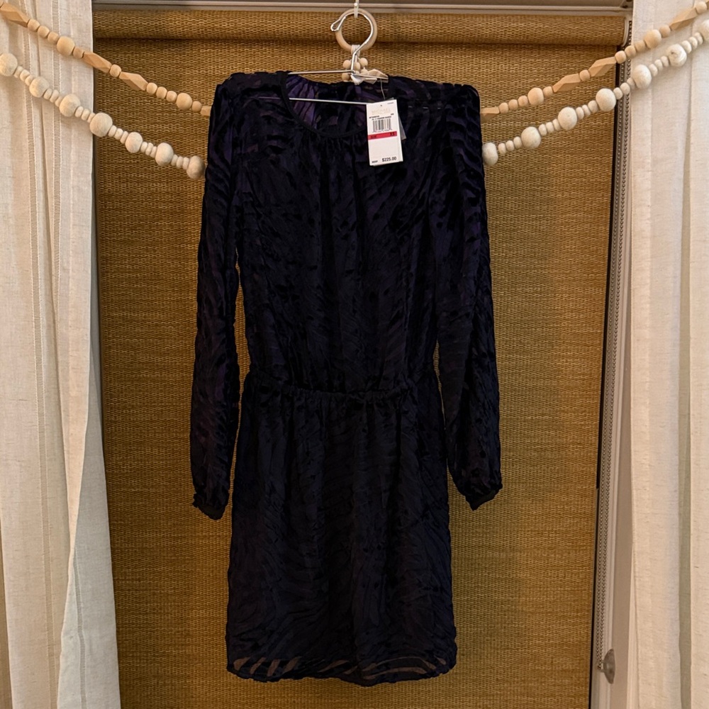 Michael Kors purple/black Long Sleeve Dress